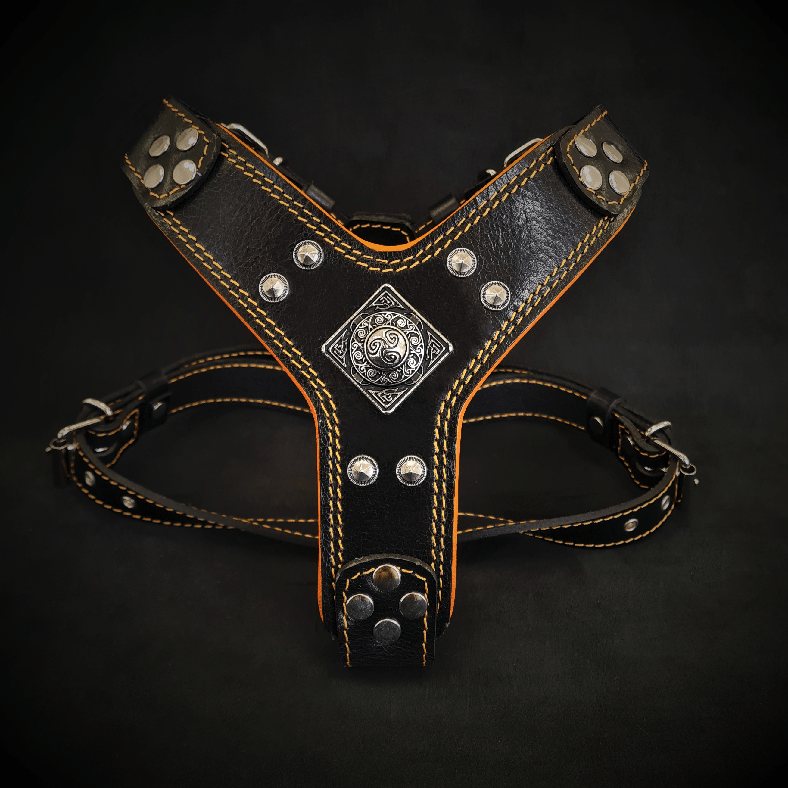 The ''Eros'' harness Black & Orange Small to Medium Size | Ethical Pet ...