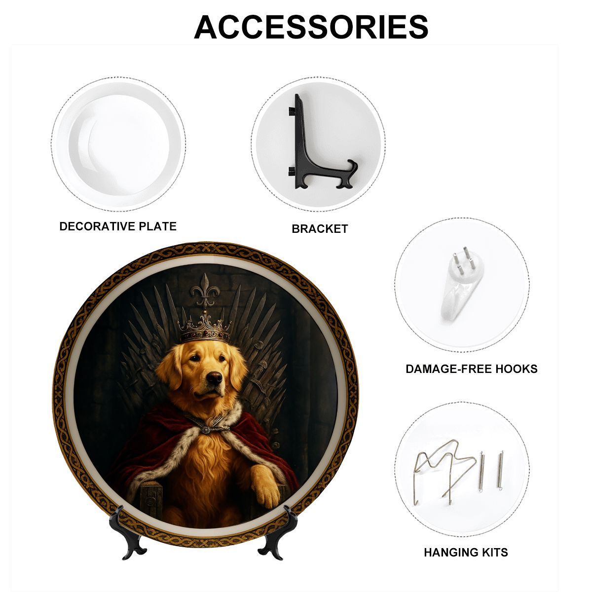 SPF Decorative Plate (Royal Collection) - Golden Retriever 1