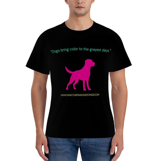 Curated Ethical Lifestyle: Dogs Bring Color Tee - Sanctum Paws and Fangs