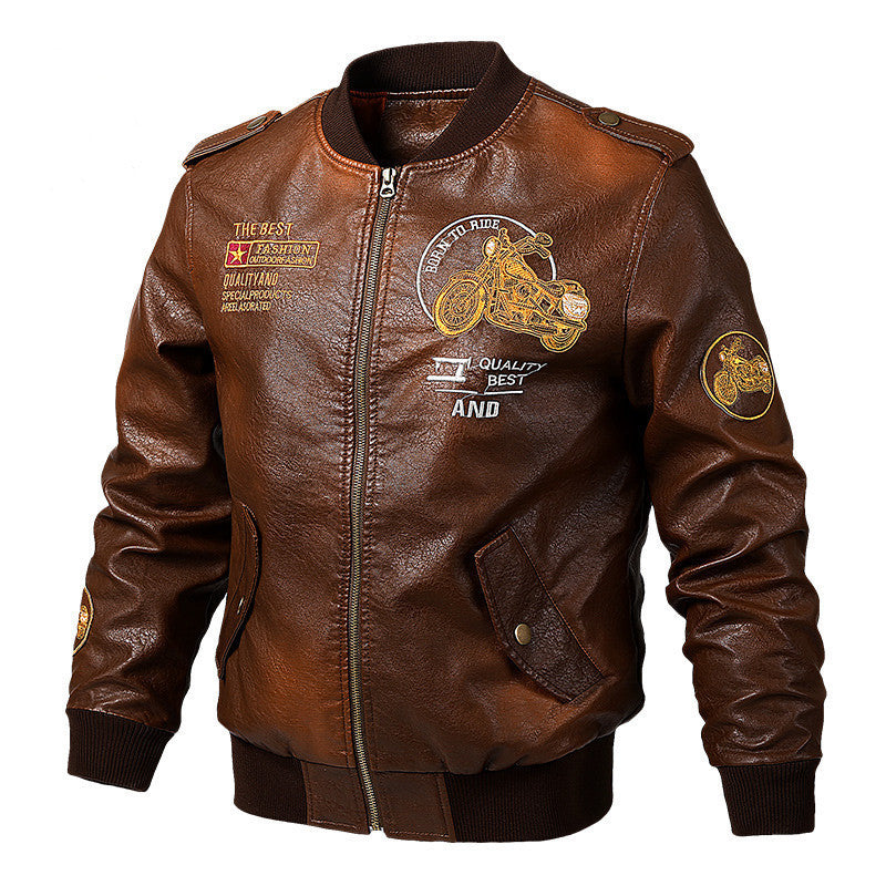 PU Leather Bomber jacket