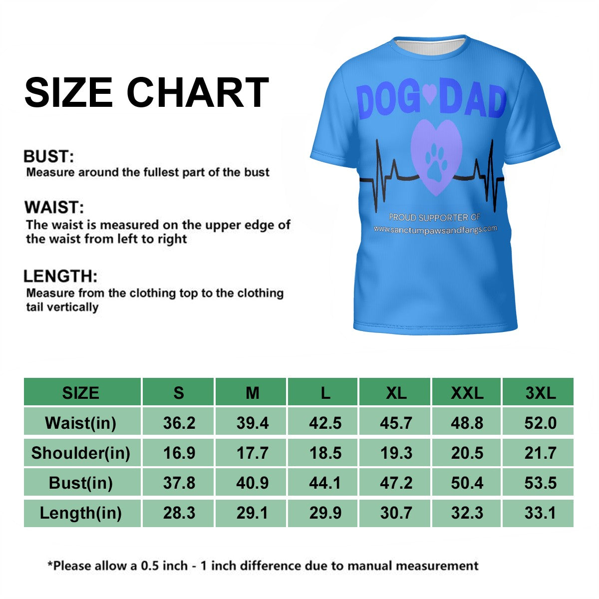 Dog Dad Blue Tee