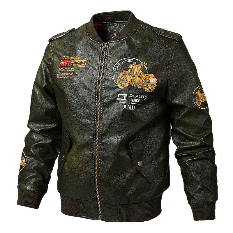 PU Leather Bomber jacket