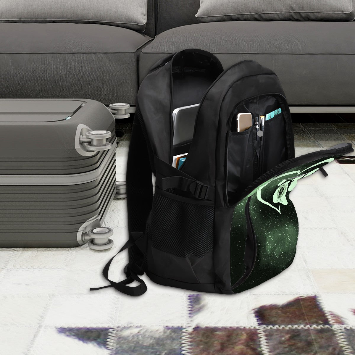 SPF Large Capacity Oxford Travel Backpack with USB