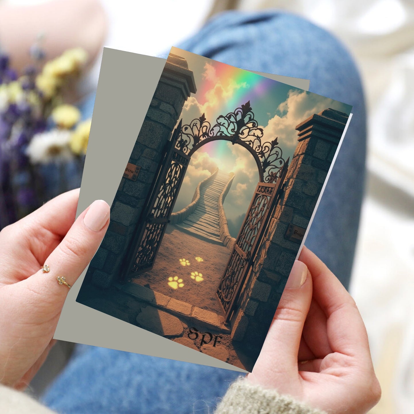 SPF Rainbow Bridge Condolences Card