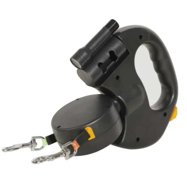 Premium Pet Guardian Gear: Auto Double Dog Leash - Sanctum Paws and Fangs