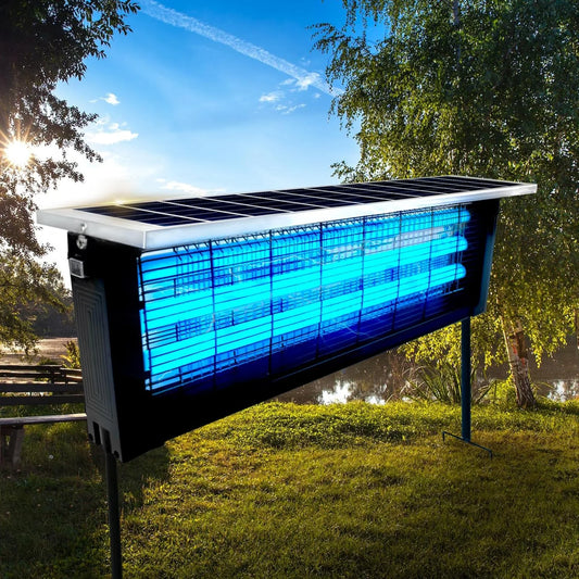 Ultimate Solar Bug Zapper - Waterproof & Rechargeable Mosquito Trap for Outdoor Pest Control, Perfect for Patios, Gardens, RVs & Camping (Covers 3500 Sq Ft)