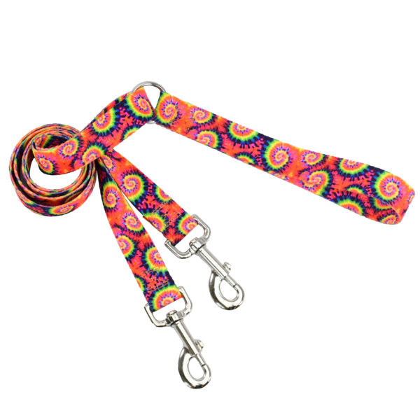 Classic Tie-Dye Double Connection Leash  EarthStyle