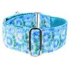 Premium Pet Guardian Gear: Teal Tie-Dye Swiss Velvet Martingale Dog Collar - Sanctum Paws and Fangs