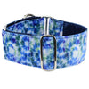 Premium Pet Guardian Gear: Navy Tie-Dye Elite Velvet Buckle Martingale Dog Collar - Sanctum Paws and Fangs