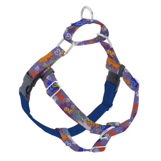 Love Graffiti Blue Freedom No-Pull Dog Harness  Earthstyle