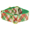 Premium Pet Guardian Gear: Christmas Plaid Cream Elite Velvet  Buckle Martingale Dog Collar - Sanctum Paws and Fangs