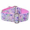 Premium Pet Guardian Gear: Hydrangea Elite Velvet Buckle Martingale Dog Collar - Sanctum Paws and Fangs