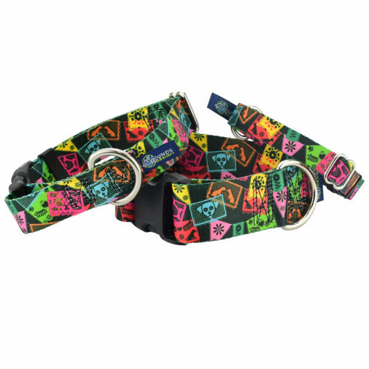 Paper Flags Buckle Martingale Dog Collar  EarthStyle