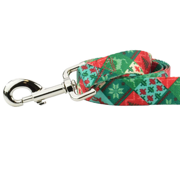 Premium Pet Guardian Gear: Christmas Patchwork Dog Leash – EarthStyle - Sanctum Paws and Fangs