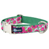 Premium Pet Guardian Gear: Bold Poppies Velvet Essential Buckle Martingale Dog Collar - Sanctum Paws and Fangs