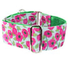 Premium Pet Guardian Gear: Bold Poppies Elite Velvet Martingale Dog Collar - Sanctum Paws and Fangs