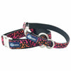 Premium Pet Guardian Gear: Wild Kitty Pink Velvet Essential Buckle Martingale Dog Collar - Sanctum Paws and Fangs