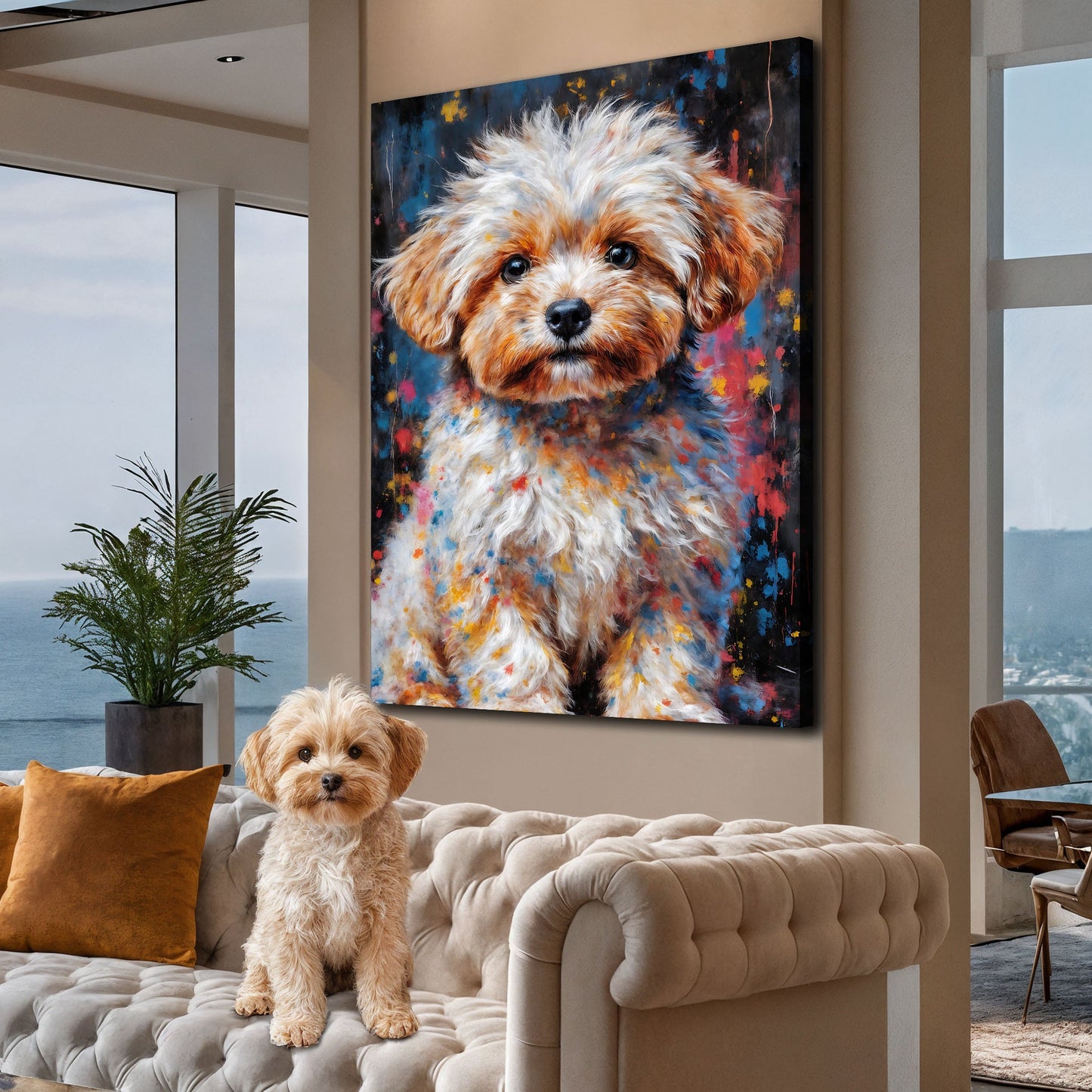 Customized Pet Portrait Abstract Wall Art II