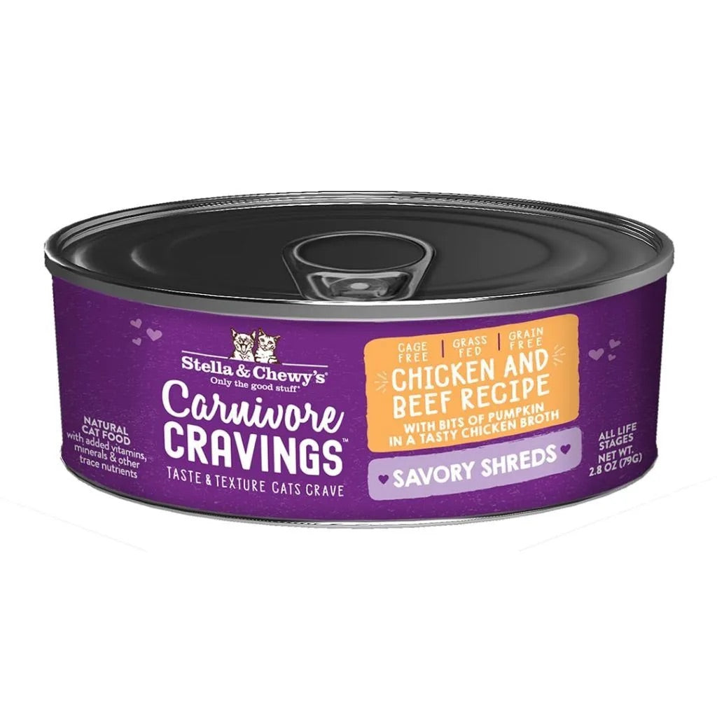 Stella & Chewy's Carnivore Cravings Shredded Chicken & Beef Cat Cans (2.8oz)