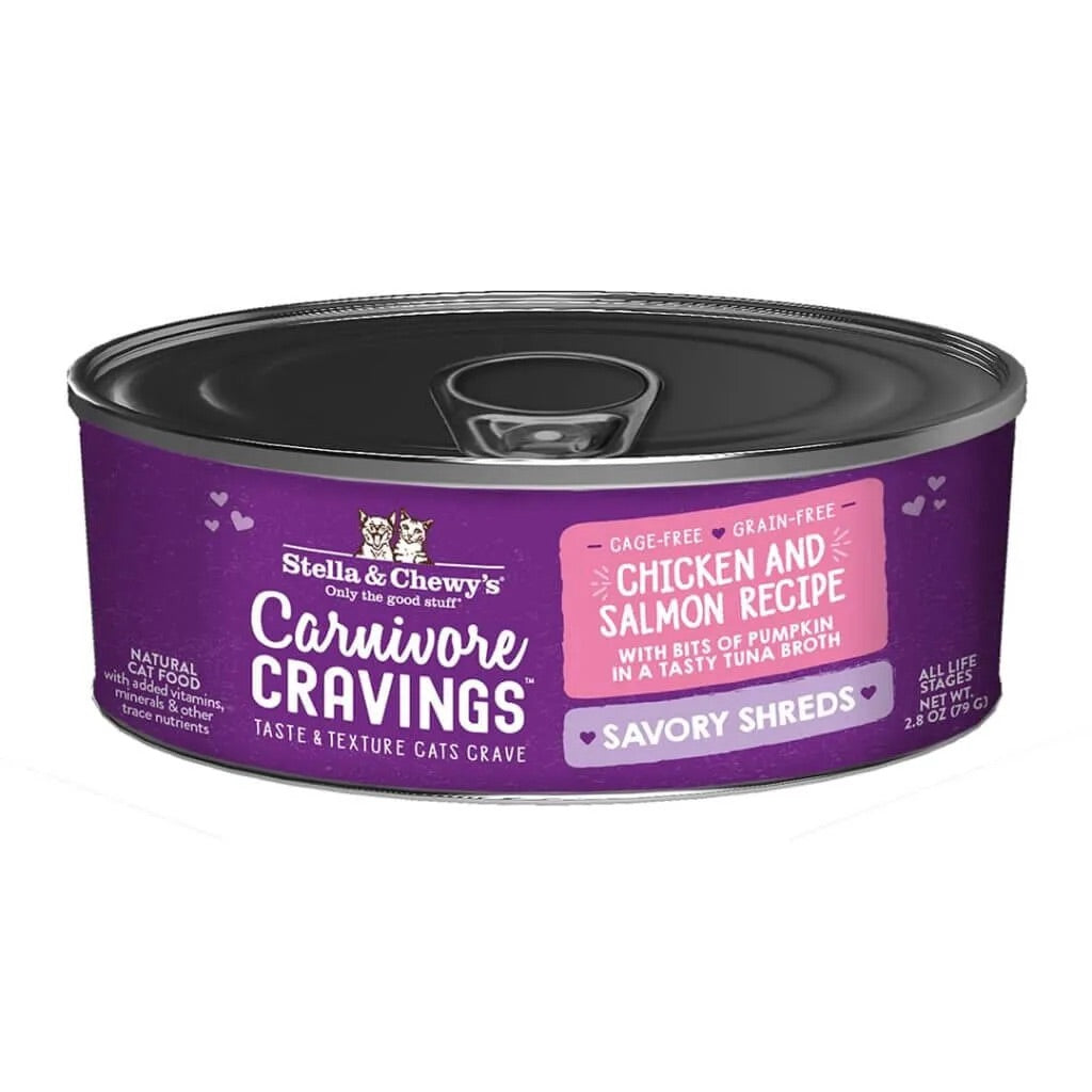 Stella & Chewy's Carnivore Cravings Shredded Chicken and Salmon Cat Cans (2.8oz)