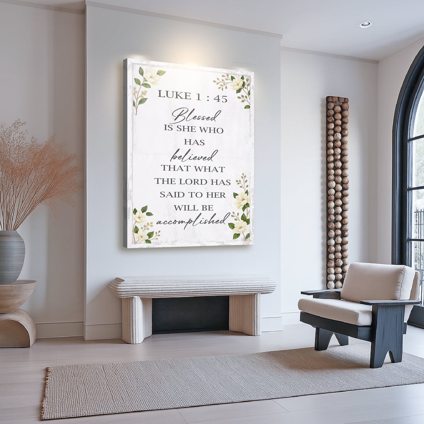 Blessed Is She Who Has Believed - Luke 1:45 Faith Wall Art II