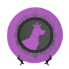 SPF Decorative Plate (King Dog Outline) - Purple