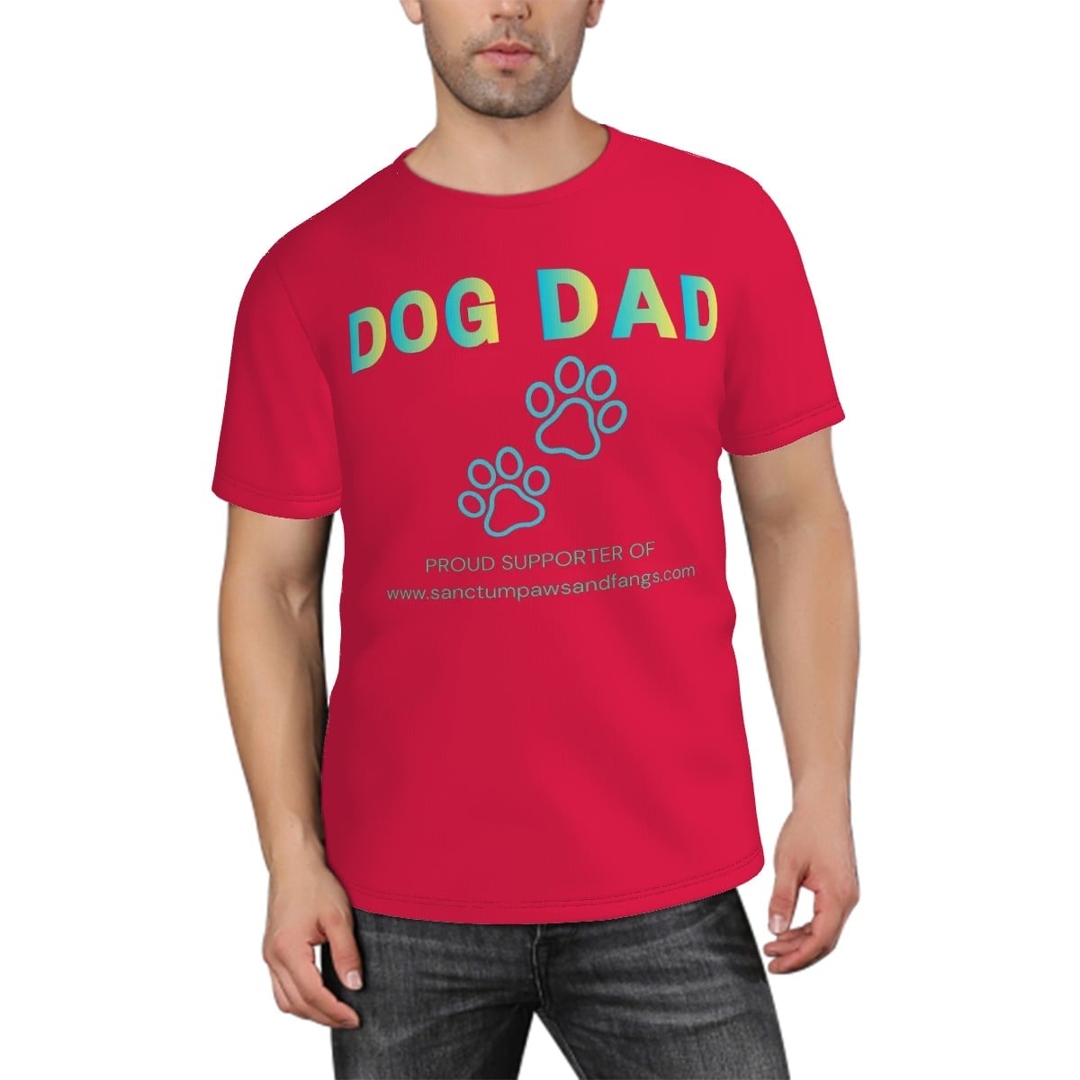 Dog Dad Red Tee
