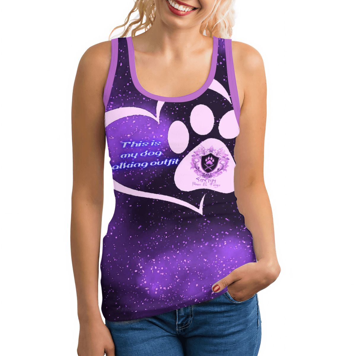 SPF Sleeveless Workout Tops for Women - Purple