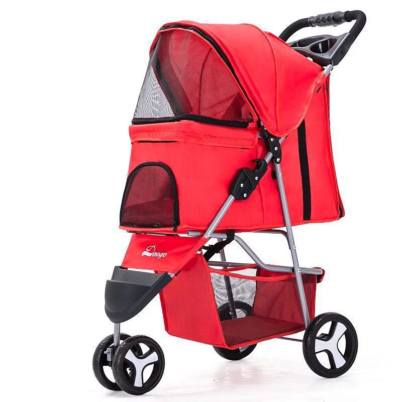 3-Wheel Adventure Pet Stroller – Lightweight All-Terrain Trolley for Active Lifestyles