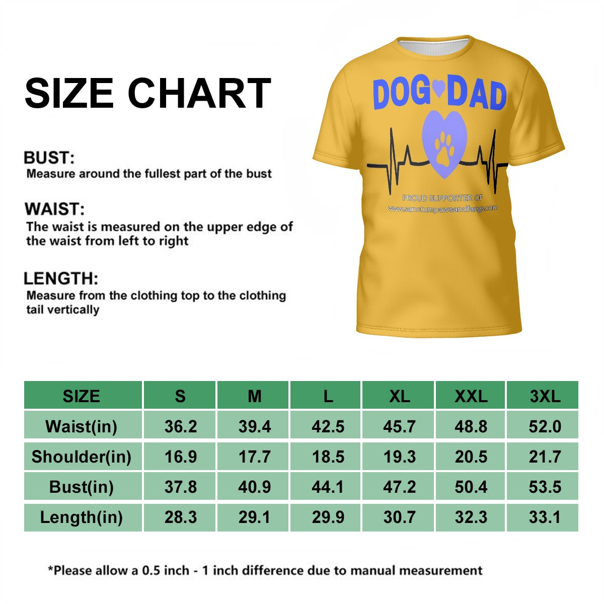 Dog Dad Yellow Tee