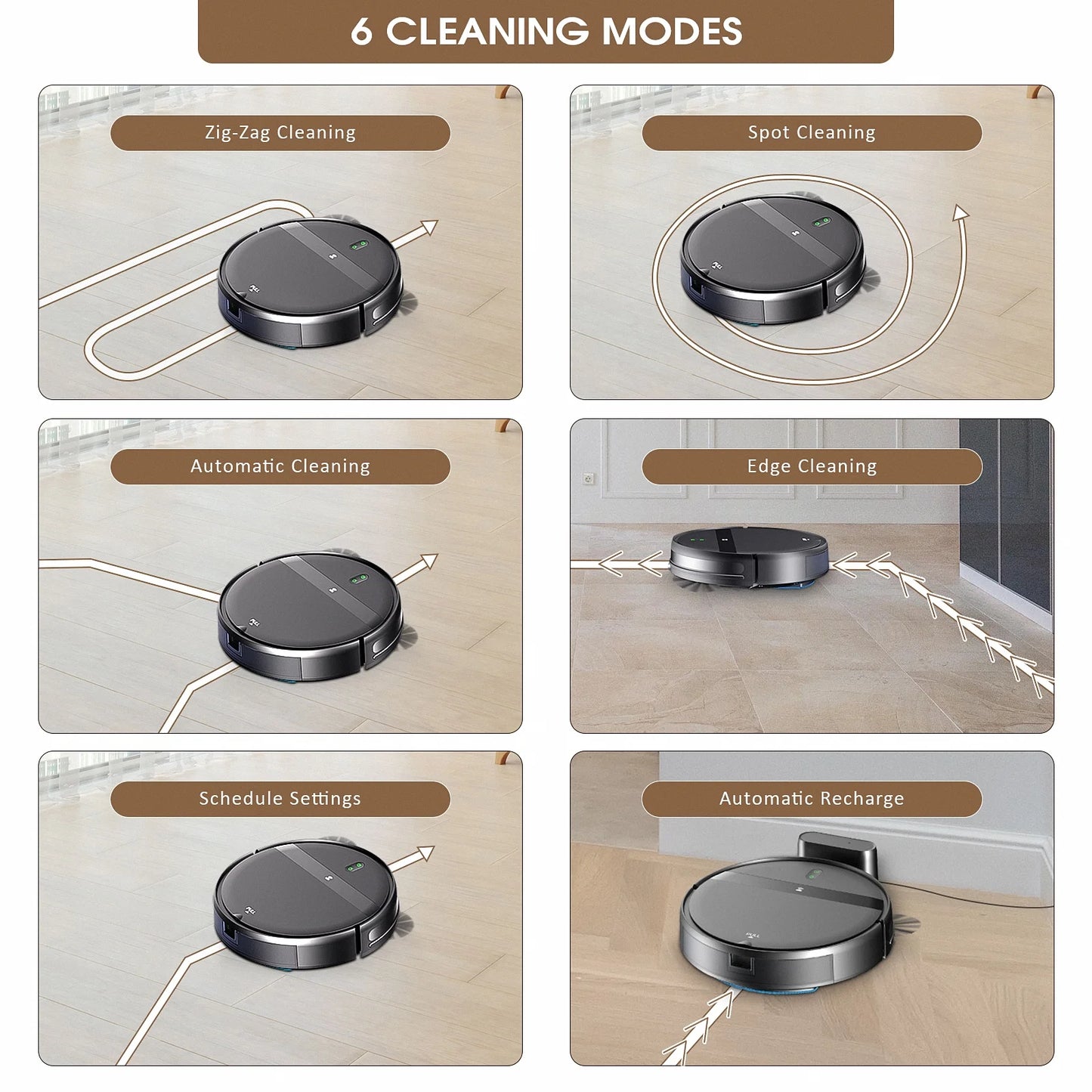 Robot Vacuum Cleaners G20 Vacuum and Mop Combo, Wifi/App/ Voice/Remote Control