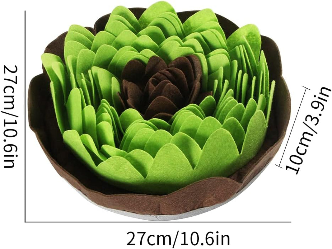 Interactive Dog Slow Feeding Snuffle Mat - Portable Stress Relief Toy for Dogs and Cats - Light Green