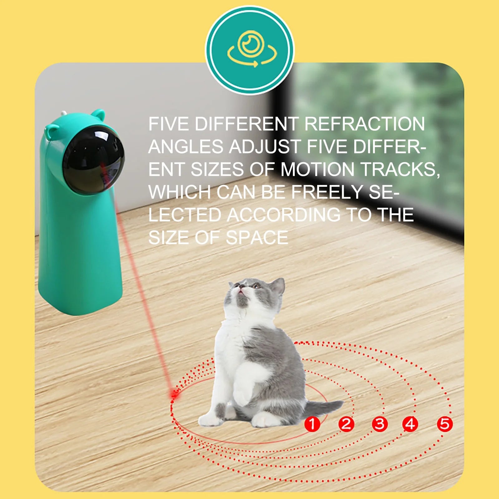 Interactive Automatic Cat Laser Toy - Engaging Fun for Indoor Cats and Dogs!