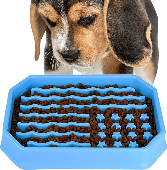Slow Feeding Bowl for Dogs - Puzzle Feeder to Prevent Bloat - Ideal for Medium, Small Breeds & Puppies