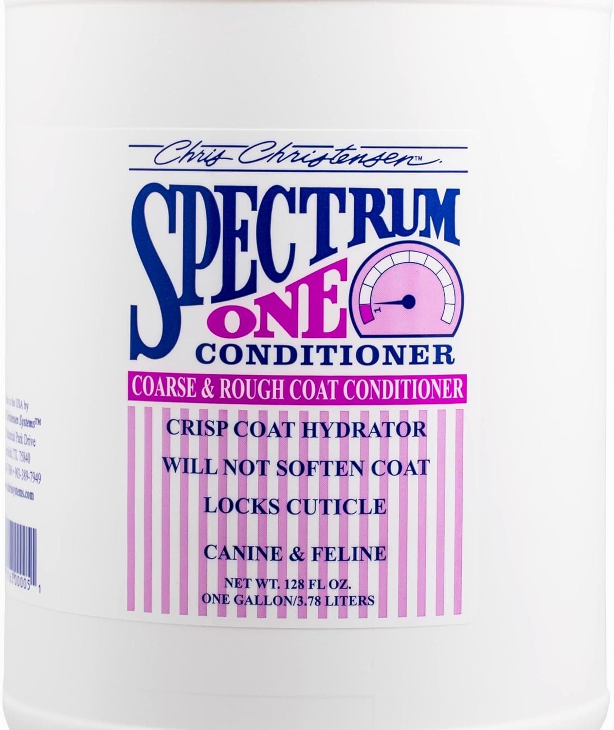 Spectrum One Ultra Concentrated Dog Conditioner, Makes up to 8 Bottles, Groom like a Professional, Maintains Inner Cortex Hydration, Coarse and Rough Coat, Made in the USA, 1Gal