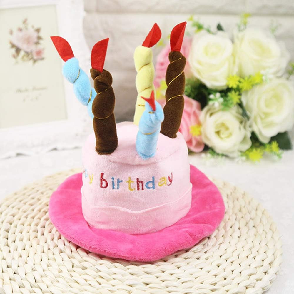 Pawesome Pink Pet Cap with Cute Candle Design for Stylish Dogs & Cats! 🐾✨