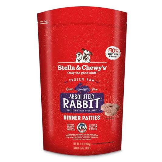 Stella & Chewy's Frozen Rabbit Dinner Patties Dog Food (6lb)