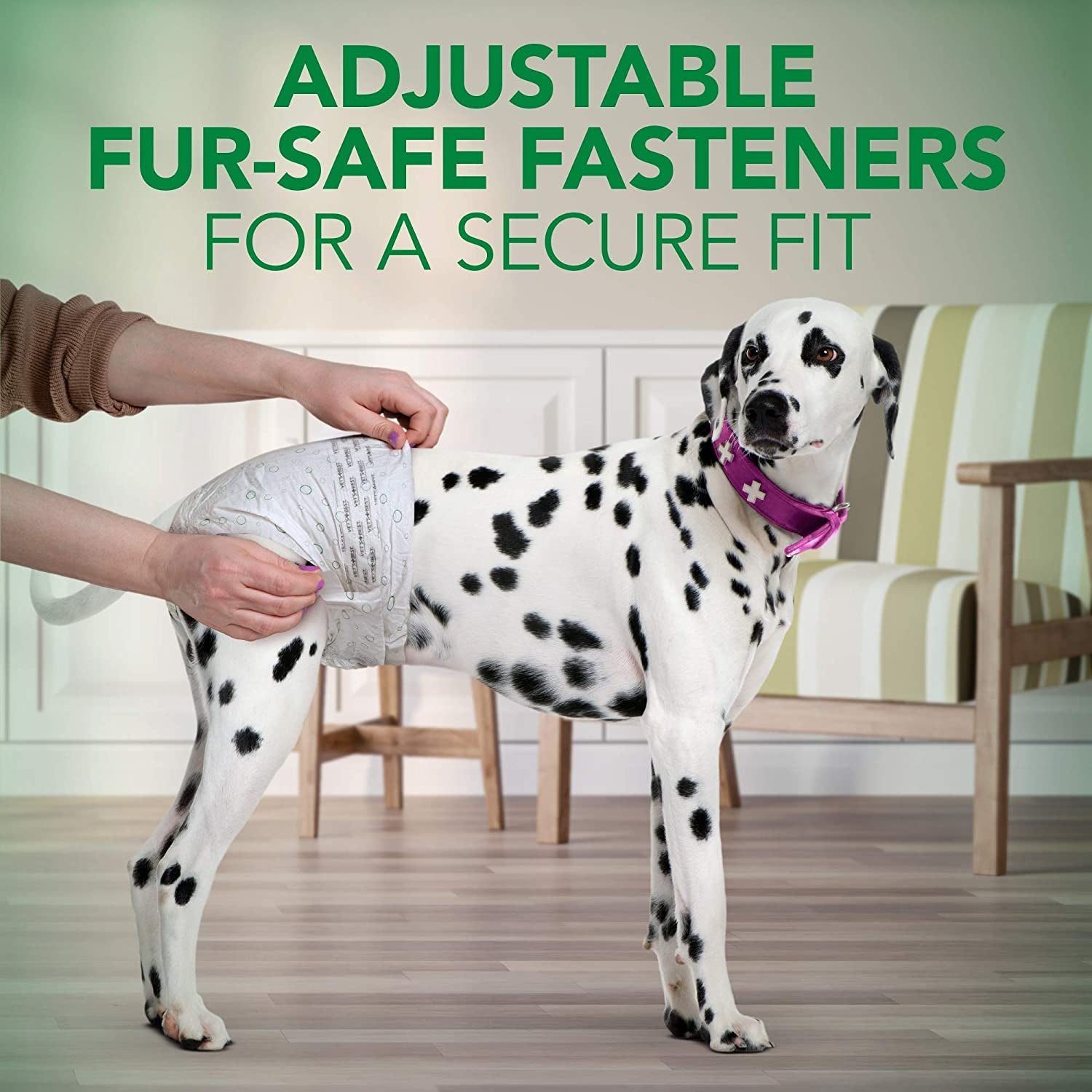 Comfort Fit Disposable Dog Diapers for Females - Leak-Proof & Absorbent - Small (16-22 Inch Waist) - 30 Count