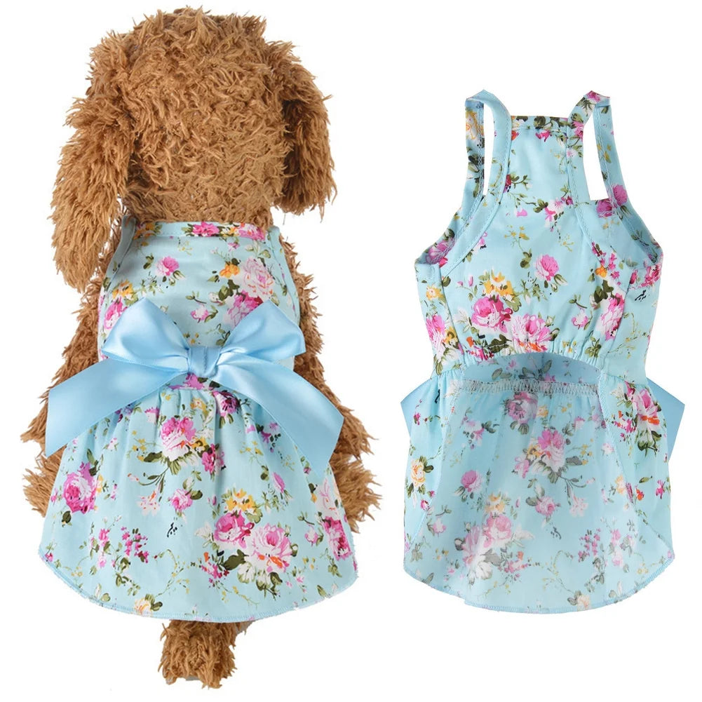 Adorable Spring/Summer Flower Print Pet Dress for Your Furry Friends! 🌸🐾 #CutePets #DogFashion #CatStyle