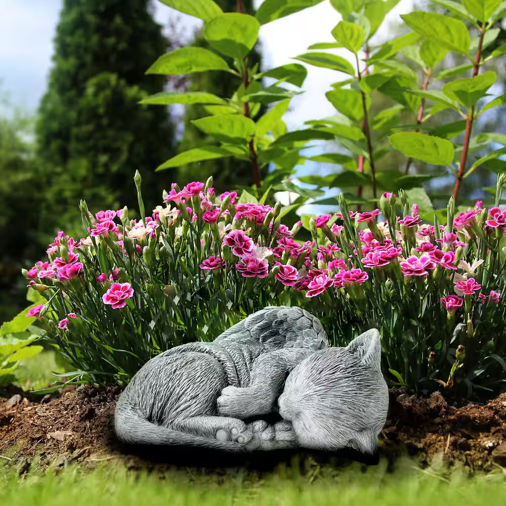 Cherished Cat Memorial Angel Garden Statues