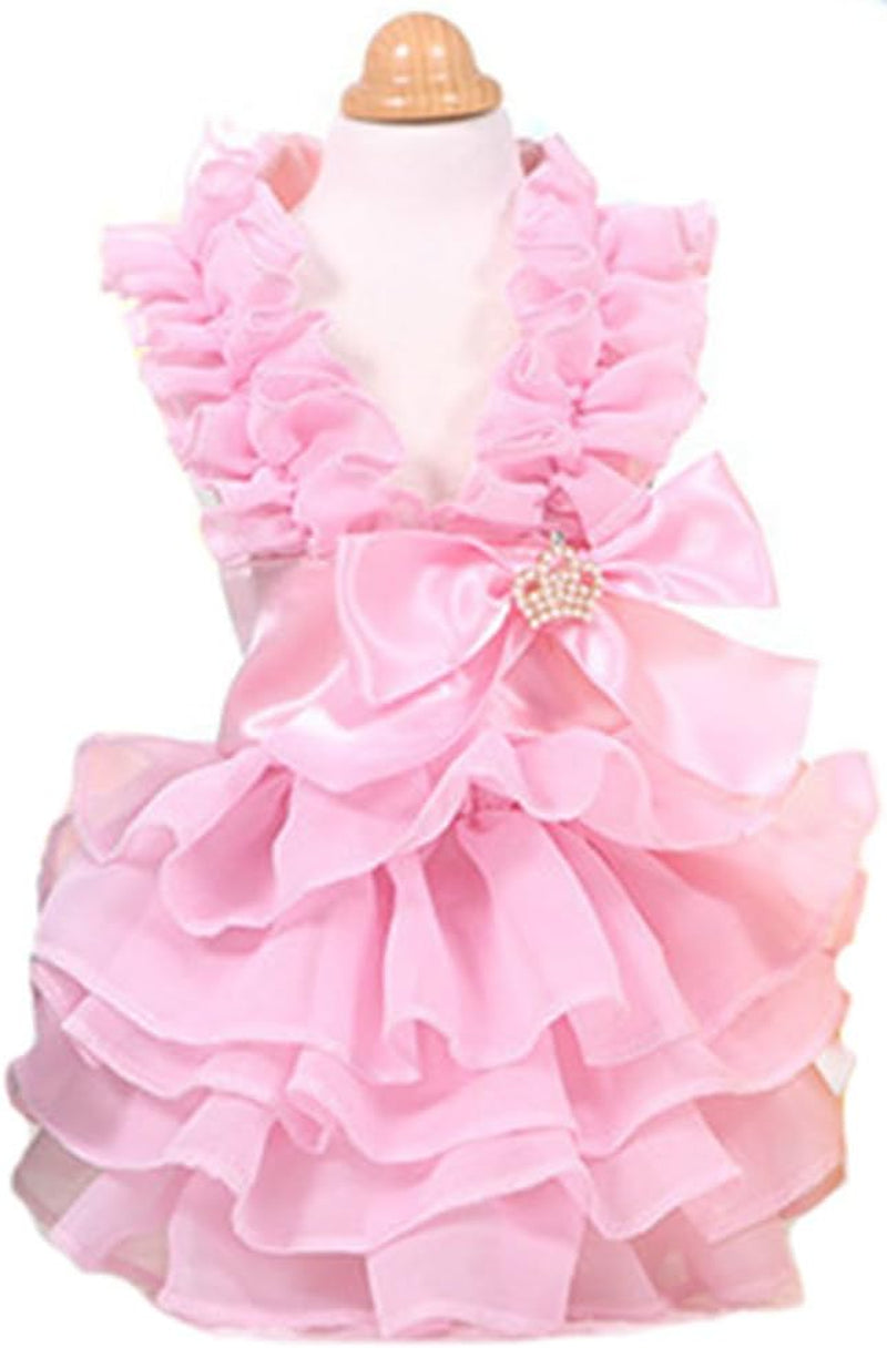 Adorable Pink Chiffon Princess Dress for Your Tiny Pup! Perfect for Extra Small & Small Dogs! 🐶👗✨