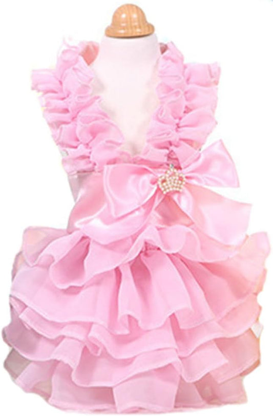 Adorable Pink Chiffon Princess Dress for Your Tiny Pup! Perfect for Extra Small & Small Dogs! 🐶👗✨