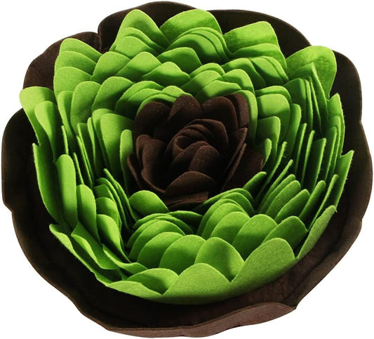 Interactive Dog Slow Feeding Snuffle Mat - Portable Stress Relief Toy for Dogs and Cats - Light Green