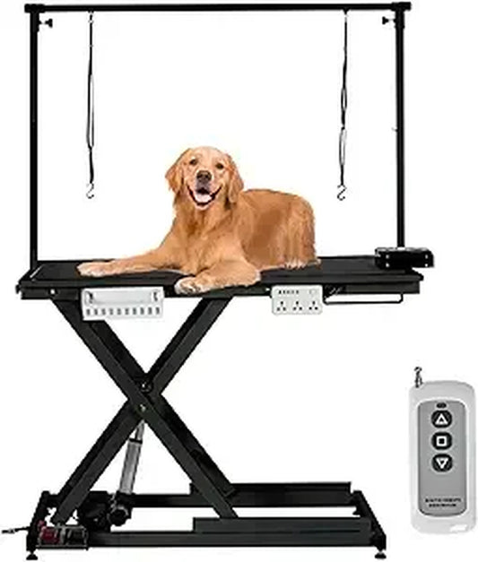 Dog Grooming Table,50''Electric Lift Heavy Duty Cat Grooming Table with anti Slip Tabletop, Adjustable Pet Grooming Table with A