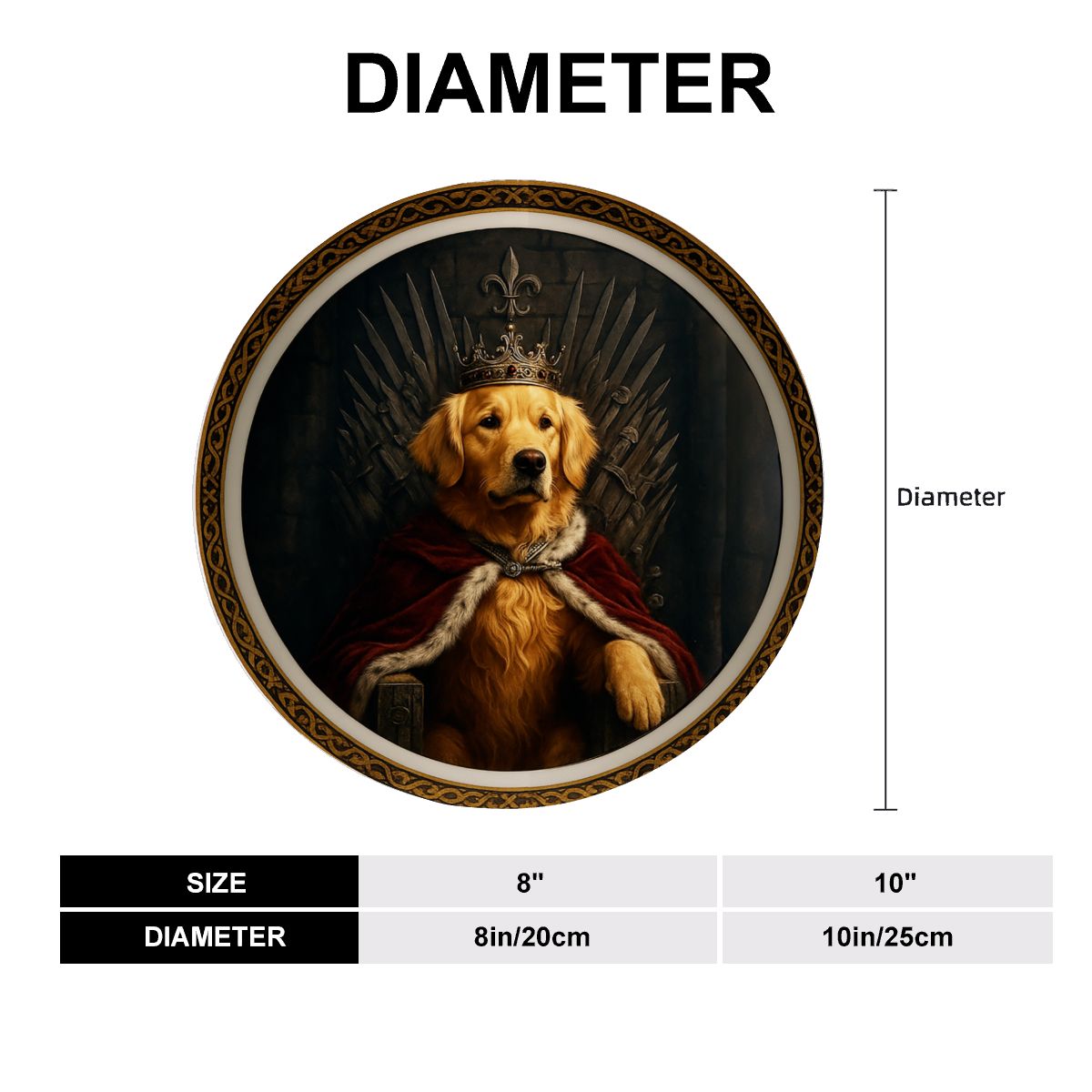 SPF Decorative Plate (Royal Collection) - Golden Retriever 1