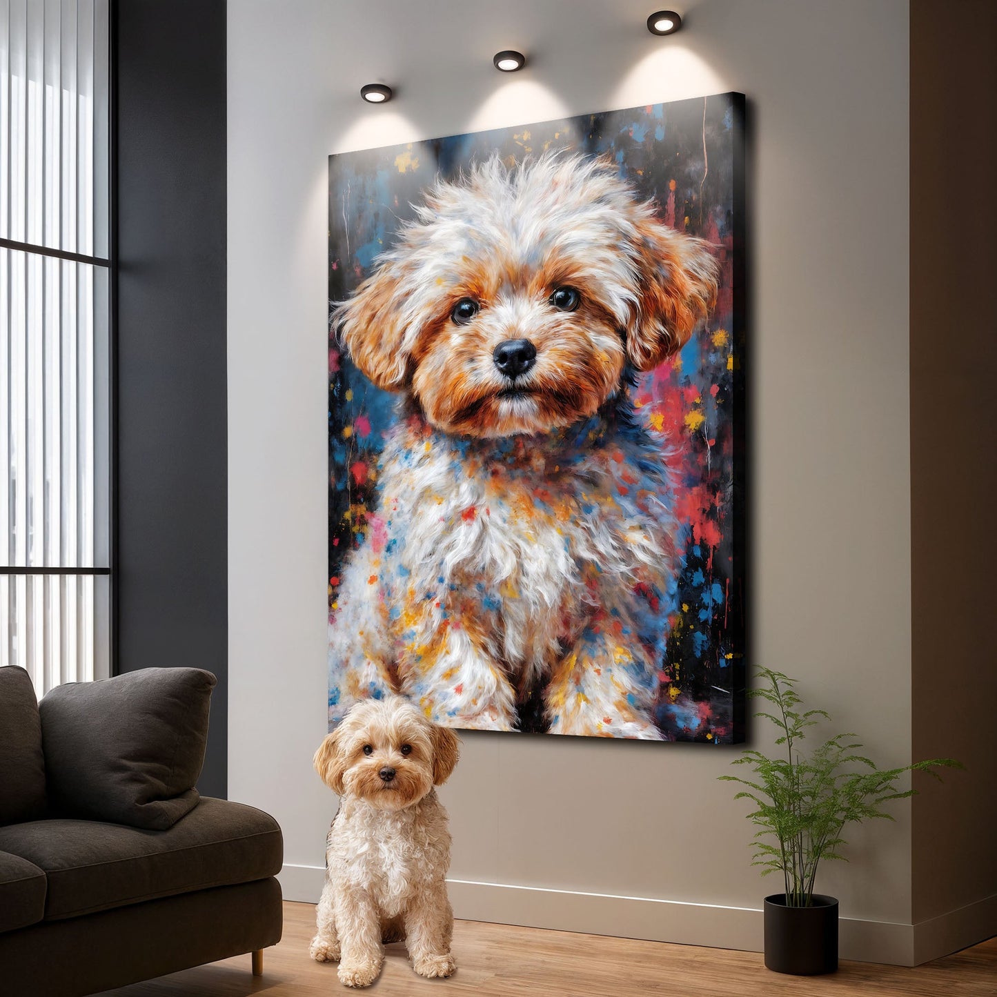 Customized Pet Portrait Abstract Wall Art II