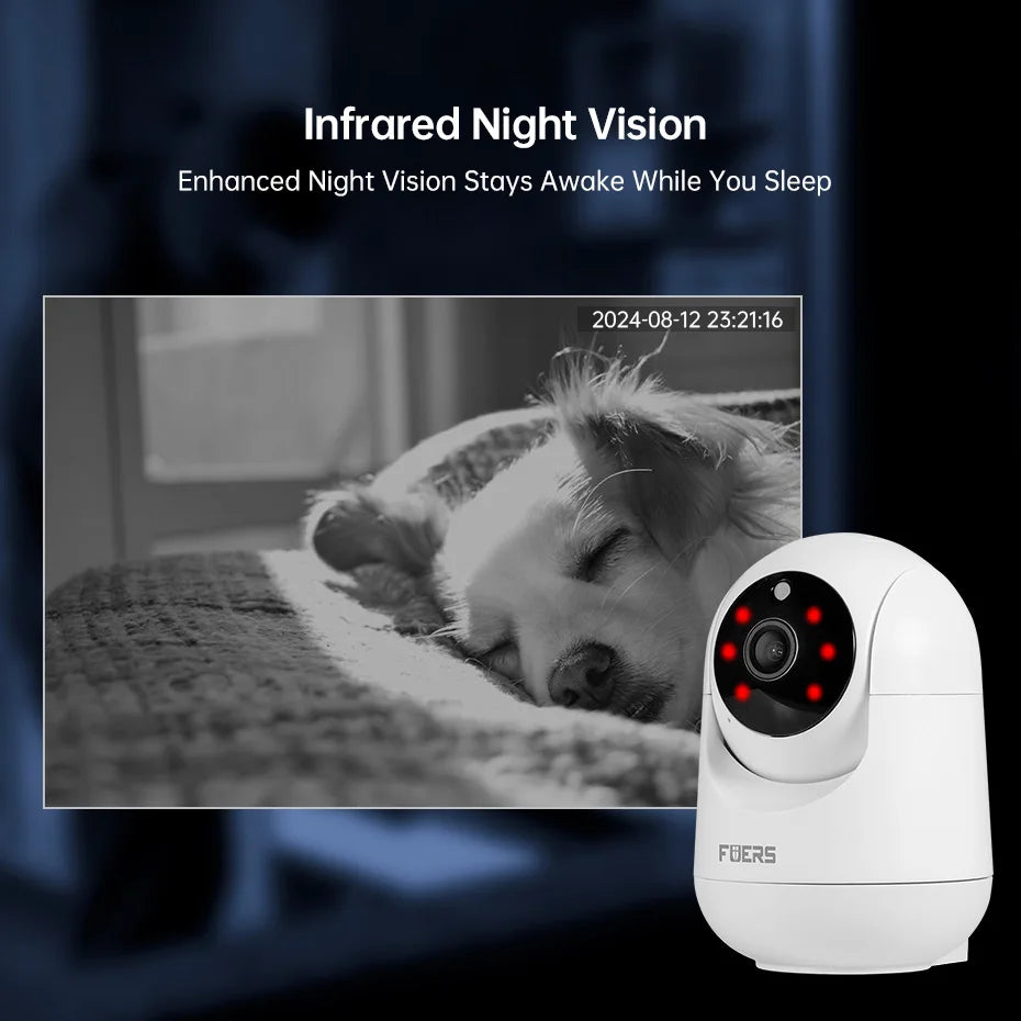 Tuya Smart Wifi IP Pets Camera Home Security Dog Cats Camera 4K 8MP HD Video Night Vision Surveillance AI Alerts Mini Camera