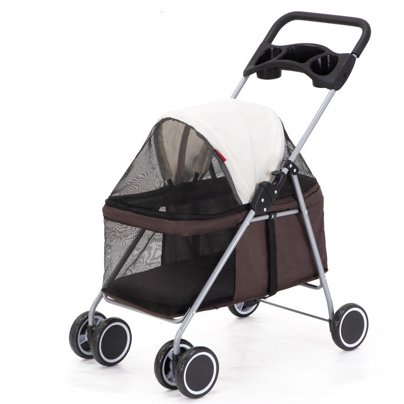 Lightweight Folding Pet Stroller – Universal Multi-Pet Trolley with Easy Installation
