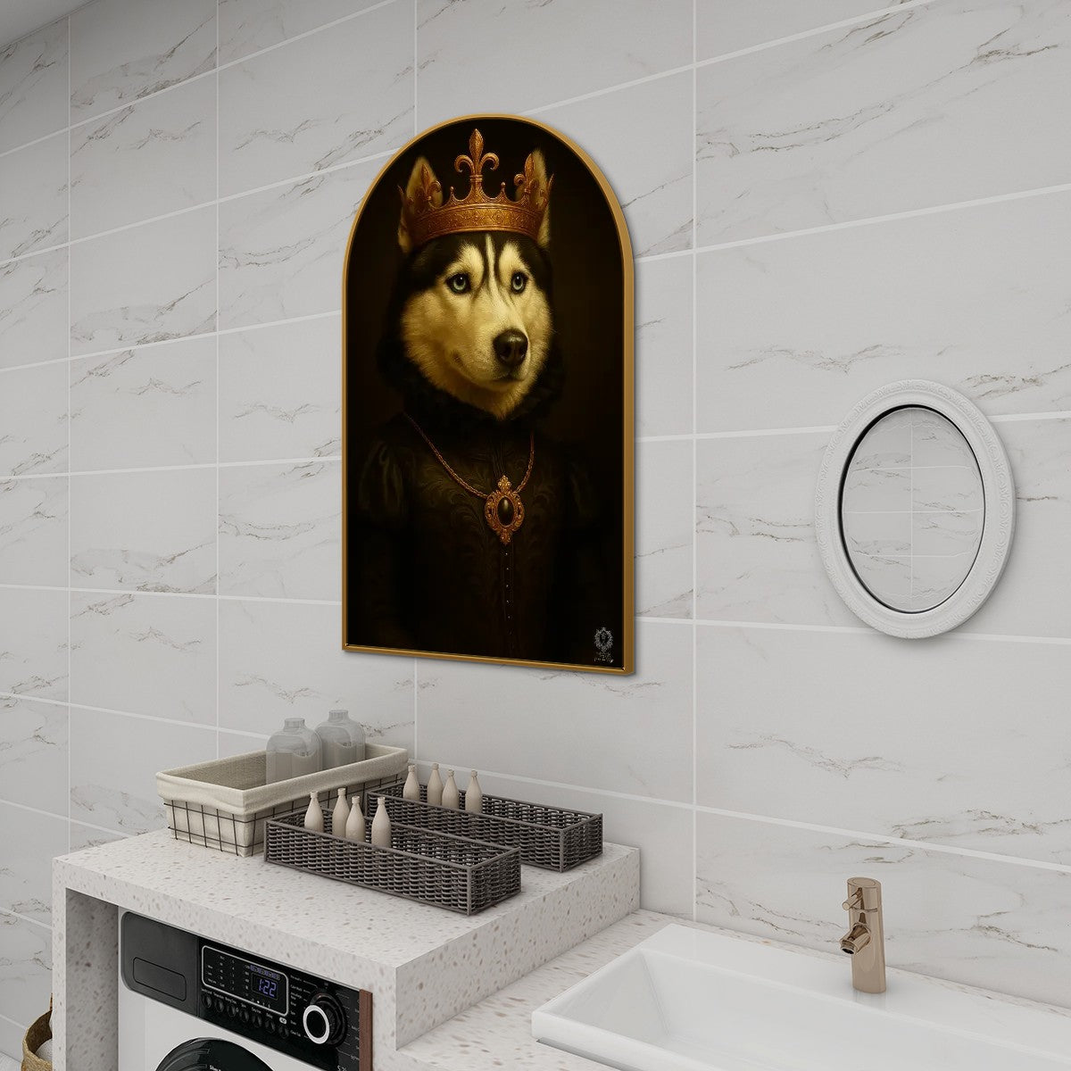 SPF Arched Canvas Prints Wall Art (Husky)