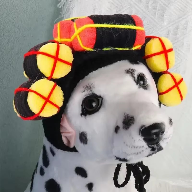 Get Your Pup Party-Ready with This Adorable Dog Hair Costume Wig & Cozy Hat! Perfect for Cats & Dogs! 🐾🎉